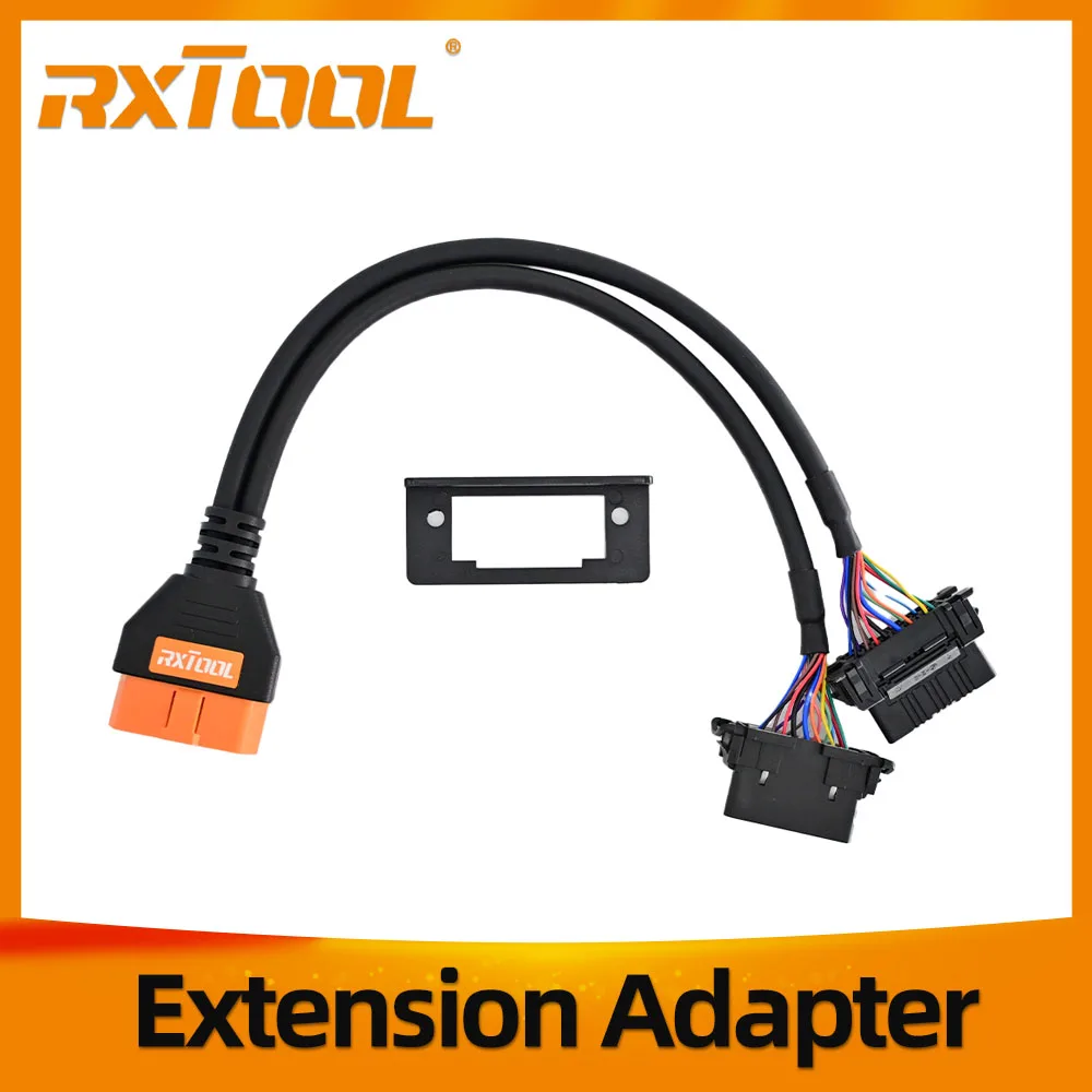 

RXTOOL OBDII Extension Cable Double Connector OBD2 16-Pin 1ft 24AWG Splitter Extension Cable Adapter 1 Male to 2 Female