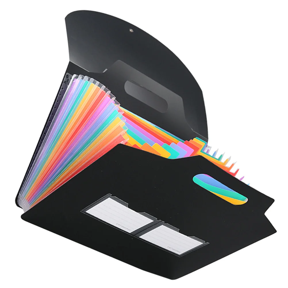 Расширяющаяся папка для файлов, пластиковый органайзер для документов для квитанций, чеков, карточек, многослойный портативный офисный домашний школьный бизнес