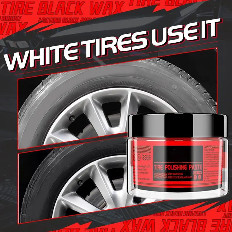 Tire Coating Paste Permanent Tire Shine Quick Drying Tire Mounting Demounting Paste 150ml For Delivers A Lasting High Gloss Wet