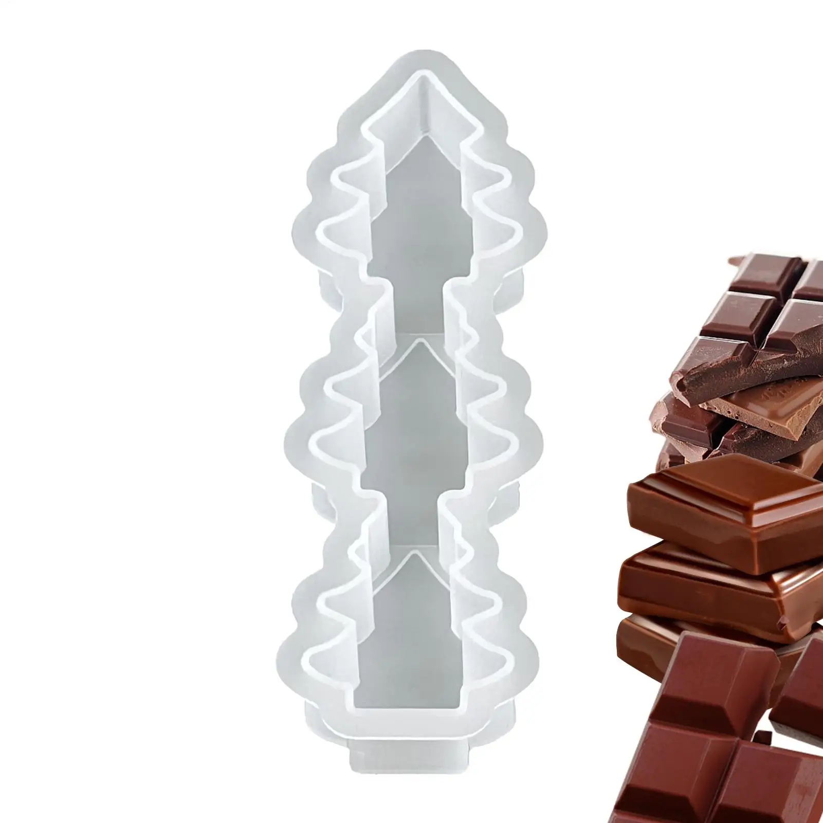 

Рождественские формы для смолы, 3-полая форма для свечей, силиконовые рождественские украшения, принадлежности для рукоделия для эпоксидной глины, пластырь, мыло