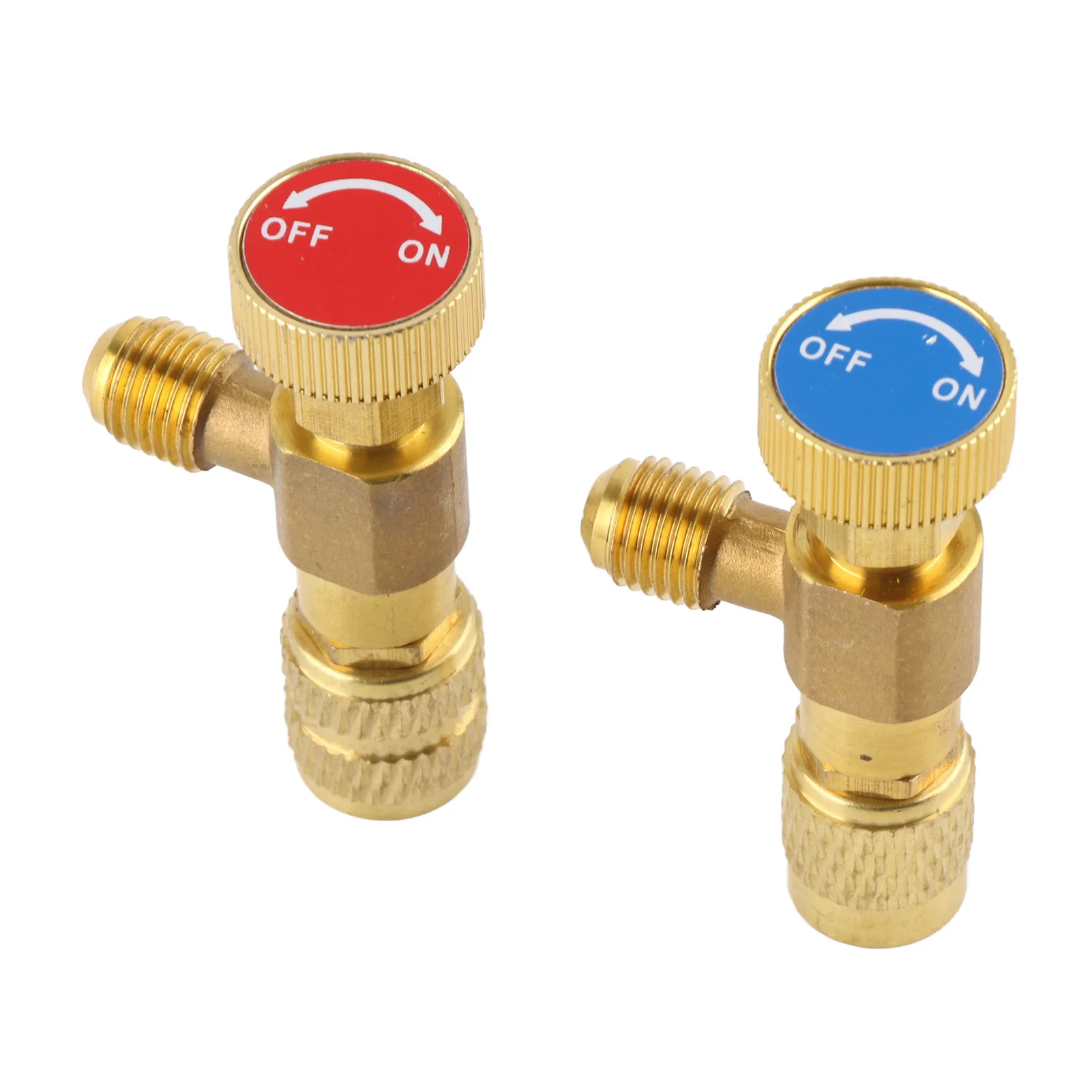 2pcs Liquid Safety Valve R410A R22 Air Conditioning Refrigerant 1/4 