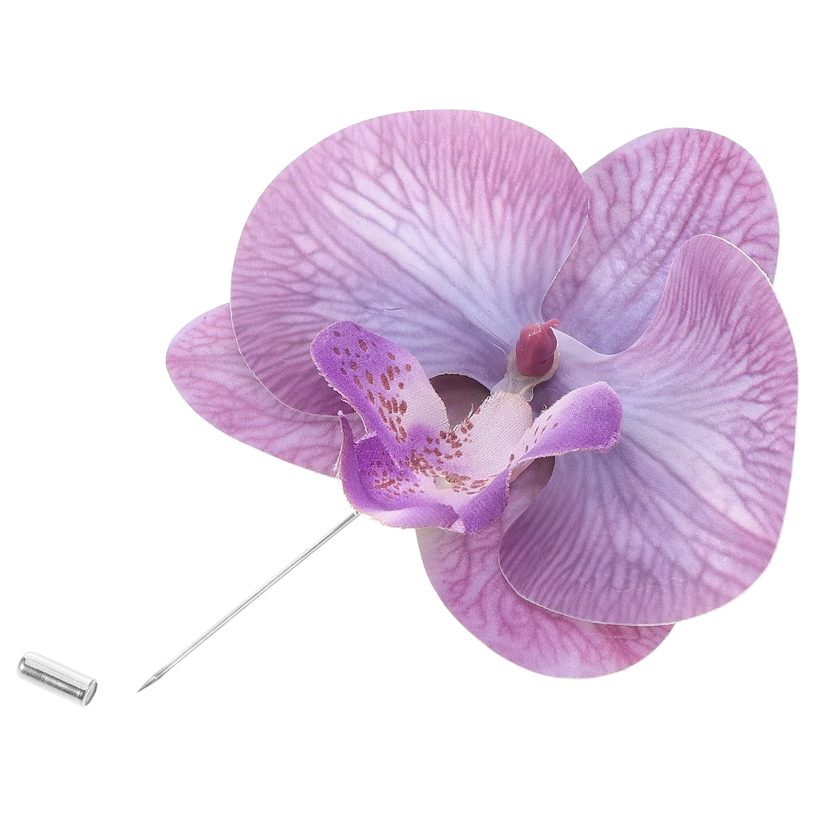 ดอกไม้Lapel Pin Phalaenopsis Corsageงานแต่งงานชุดเจ้าบ่าวPins Manเจ้าบ่าวเข็มกลัด