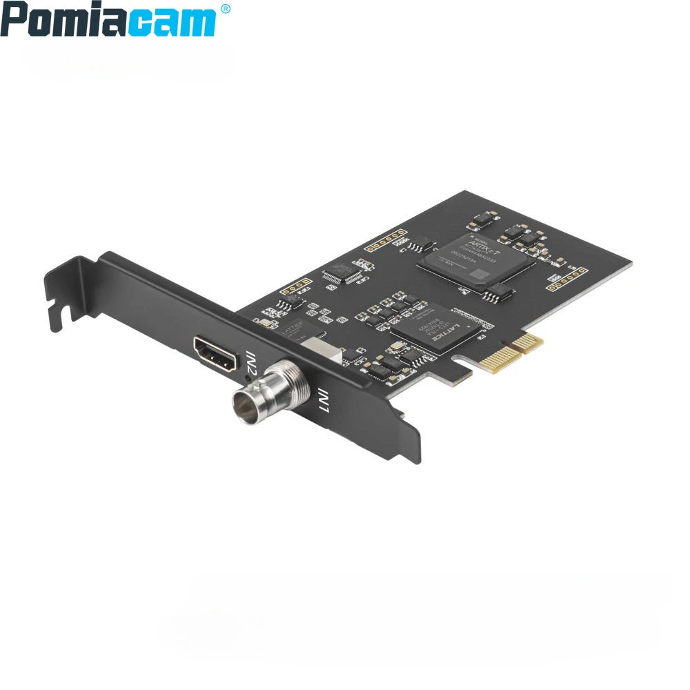 Pomiacam UC3520HS FPGA Capture Card, 1080P60 HDMI to PCIe x4, YUY2 4:2:2 for Live Streaming, Compatible with OBS/vMix/Wirecast