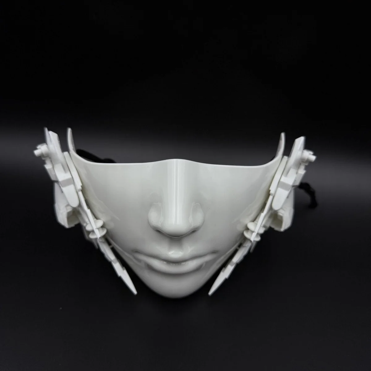 Half Face Mask For Live Streaming Party Cosplay Movie Costume Masquerade Prop Halloween Chrismas Adjustable Mechanical Style