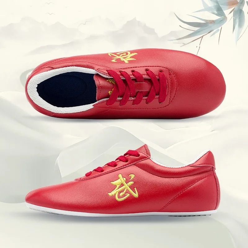 Professional Martial Arts Shoes Men Women Top Quality Tai Chi shoes Couples Leather KungFu Taekwondo Wushu Taichi Shoe