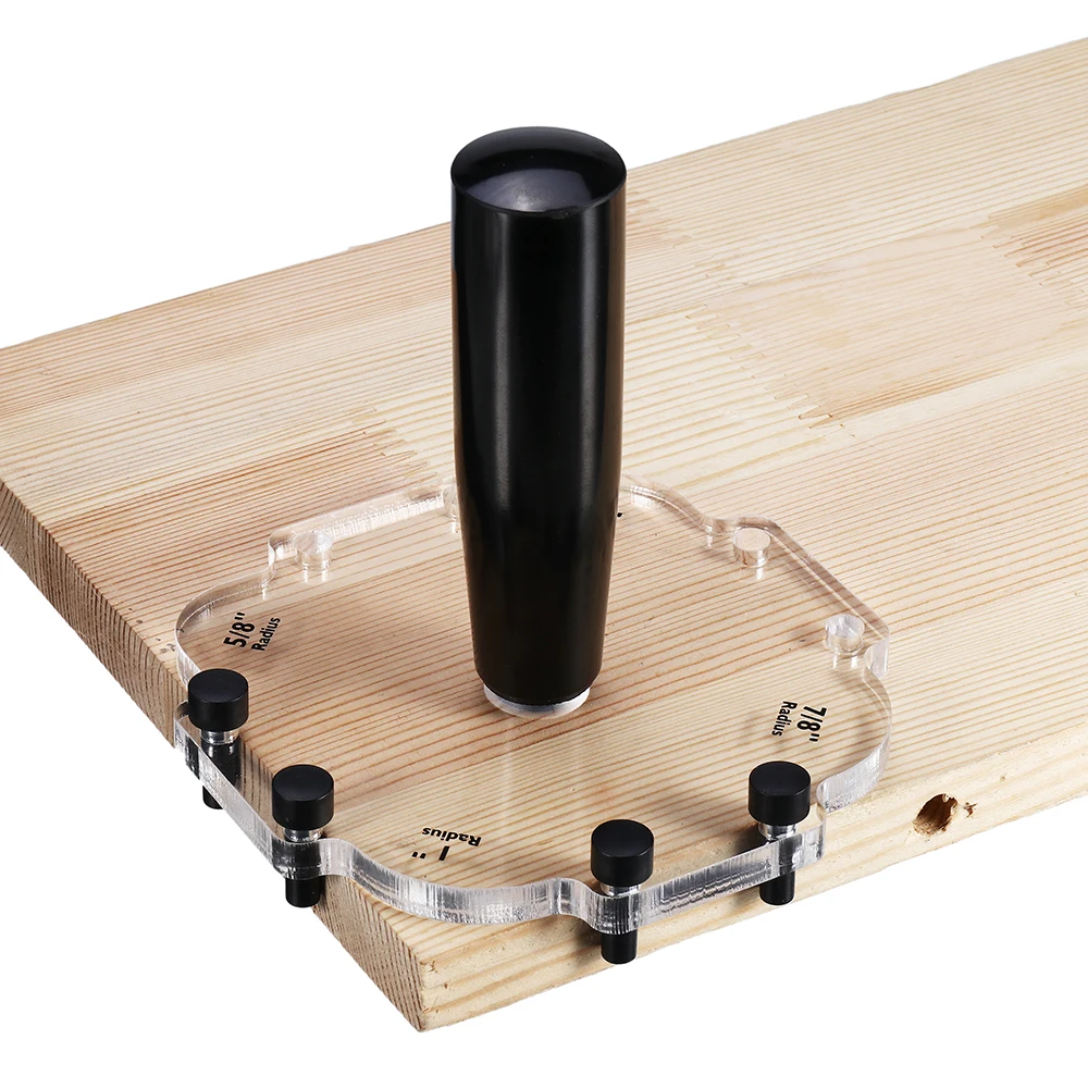 Engineering Plastic 1/8 to 1 Inch Radius Jig Router Templates Set Templates Router Table Corner Jig For Routing Round Corner