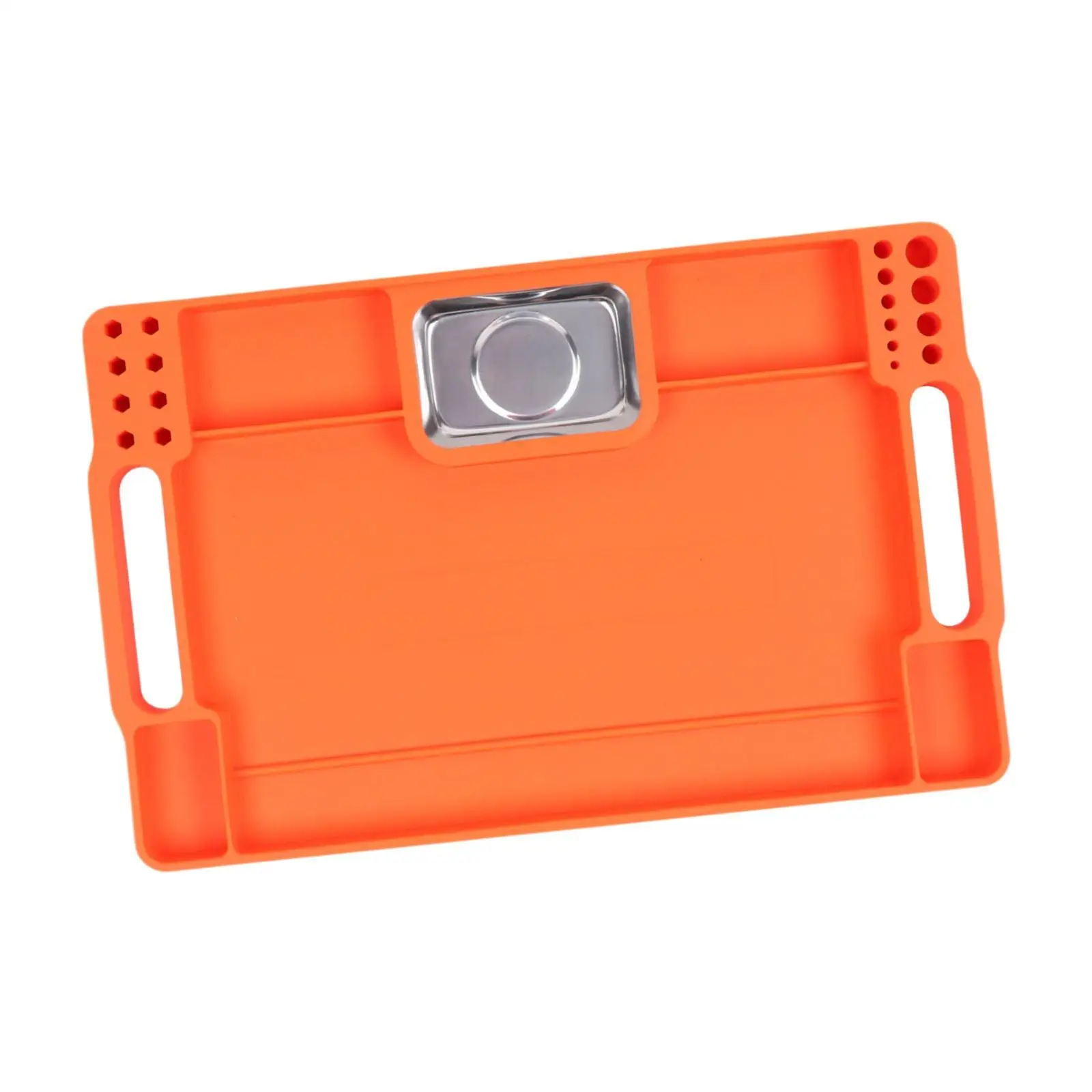 Automotive Silicone Tray Non Slip Rubber Tool Organizer Mechanics Parts Holder for Garage Workspace