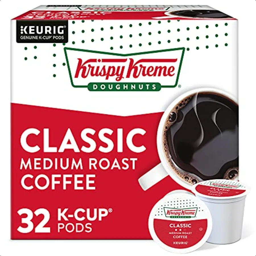 

Krispy Kreme Classic SingleServe Keurig KCup капсулы для кофе средней обжарки, 32 шт.
