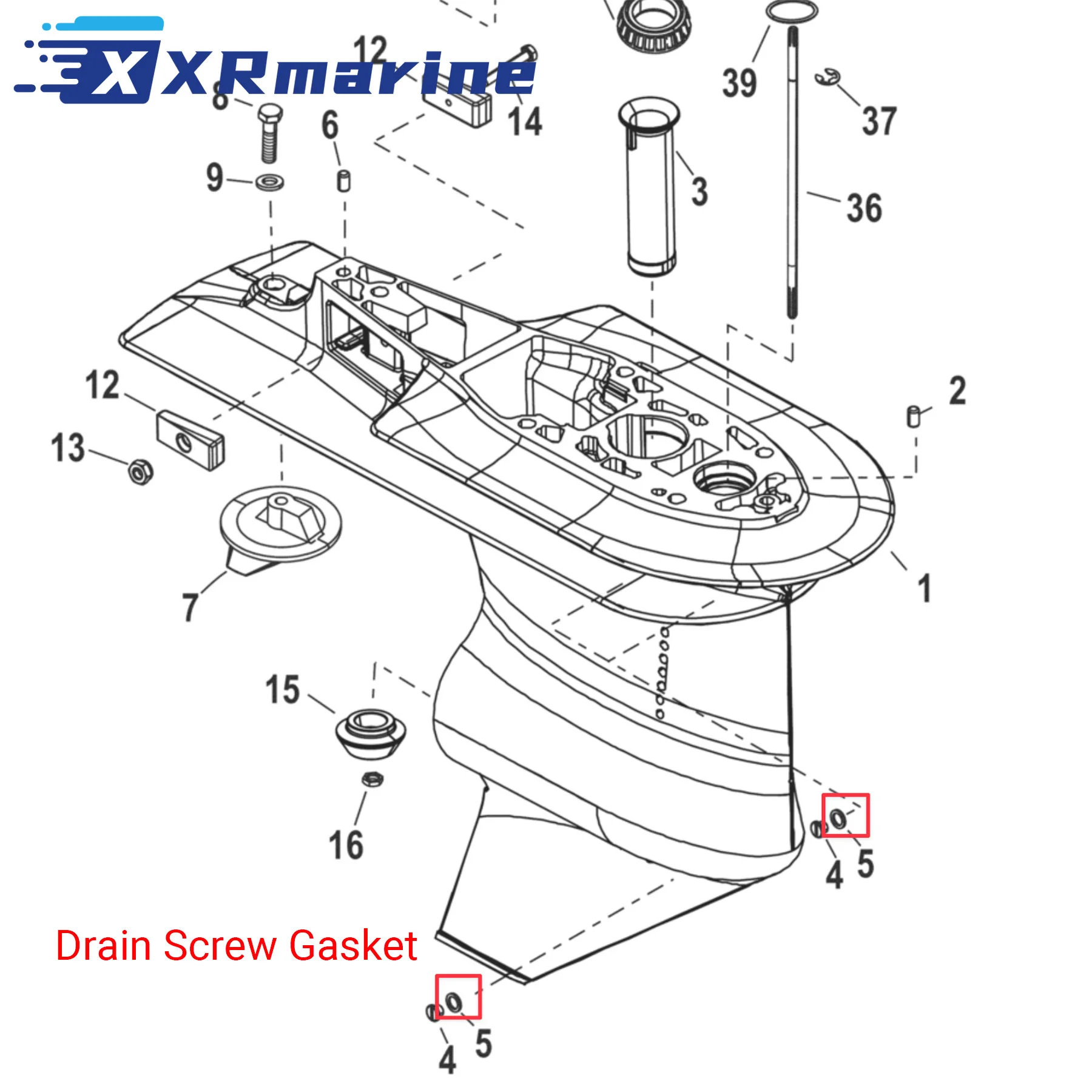 Oil Drain Plug Seal/Washer & Drain Plug Gasket For Mercury 30 35 40 50 60 HP 26-8M0007119 26-830749