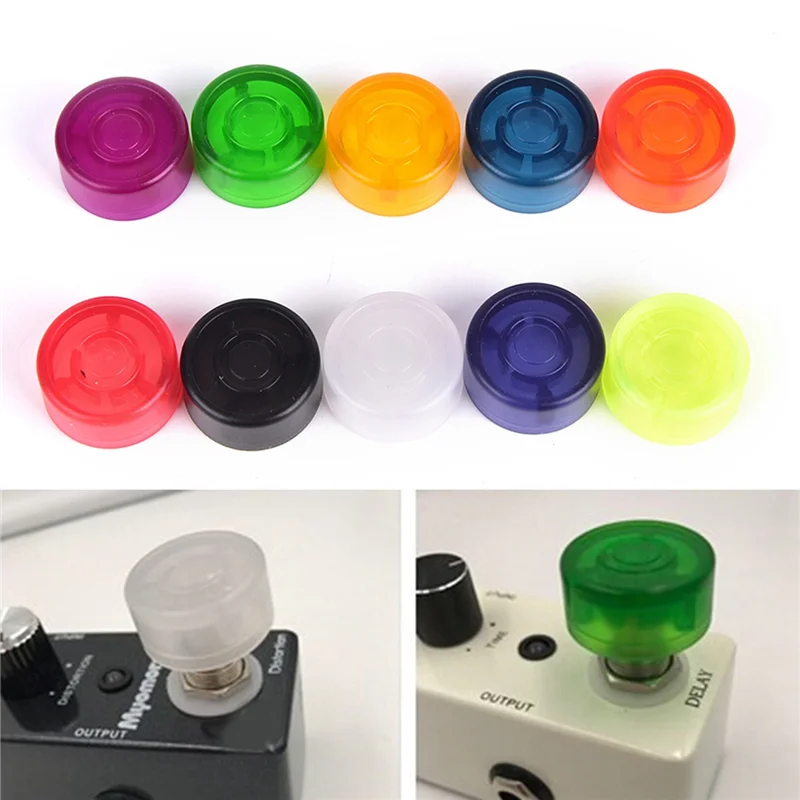 20Pcs Colorful Guitar Effect Pedal Footswitch Topper Foot Nail Cap Protection Cap for Guitar Effect Pedal Protection Cap HOT