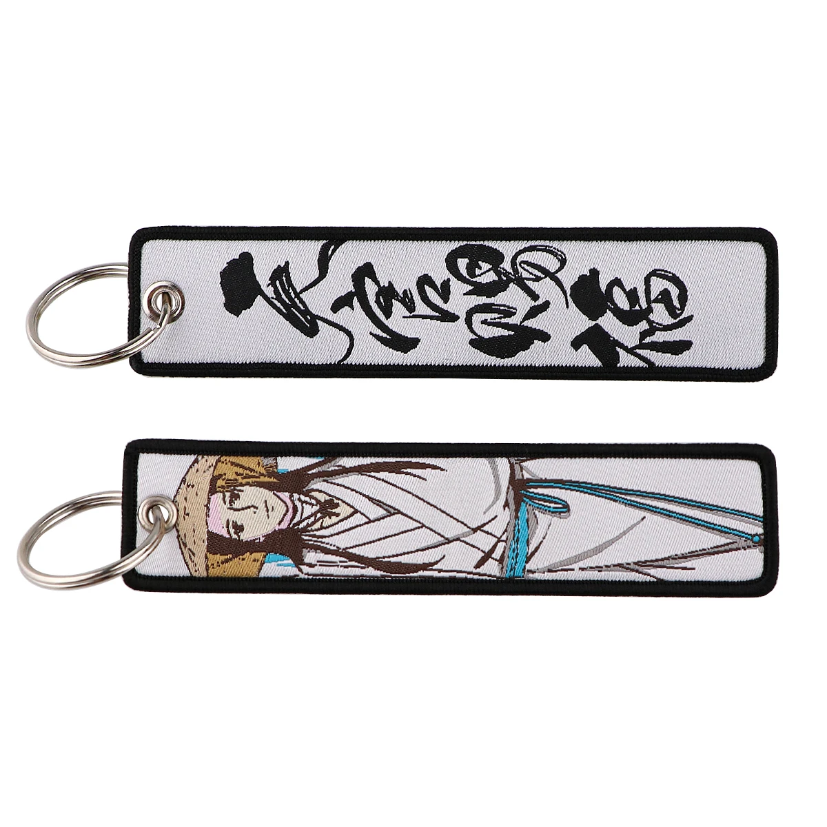 Anime Tian Guan Ci Fu Xie Lian Hua Cheng Keychain for Motorcycles Embroidery Key Fobs Holder Key Rings Key Tag Accessories