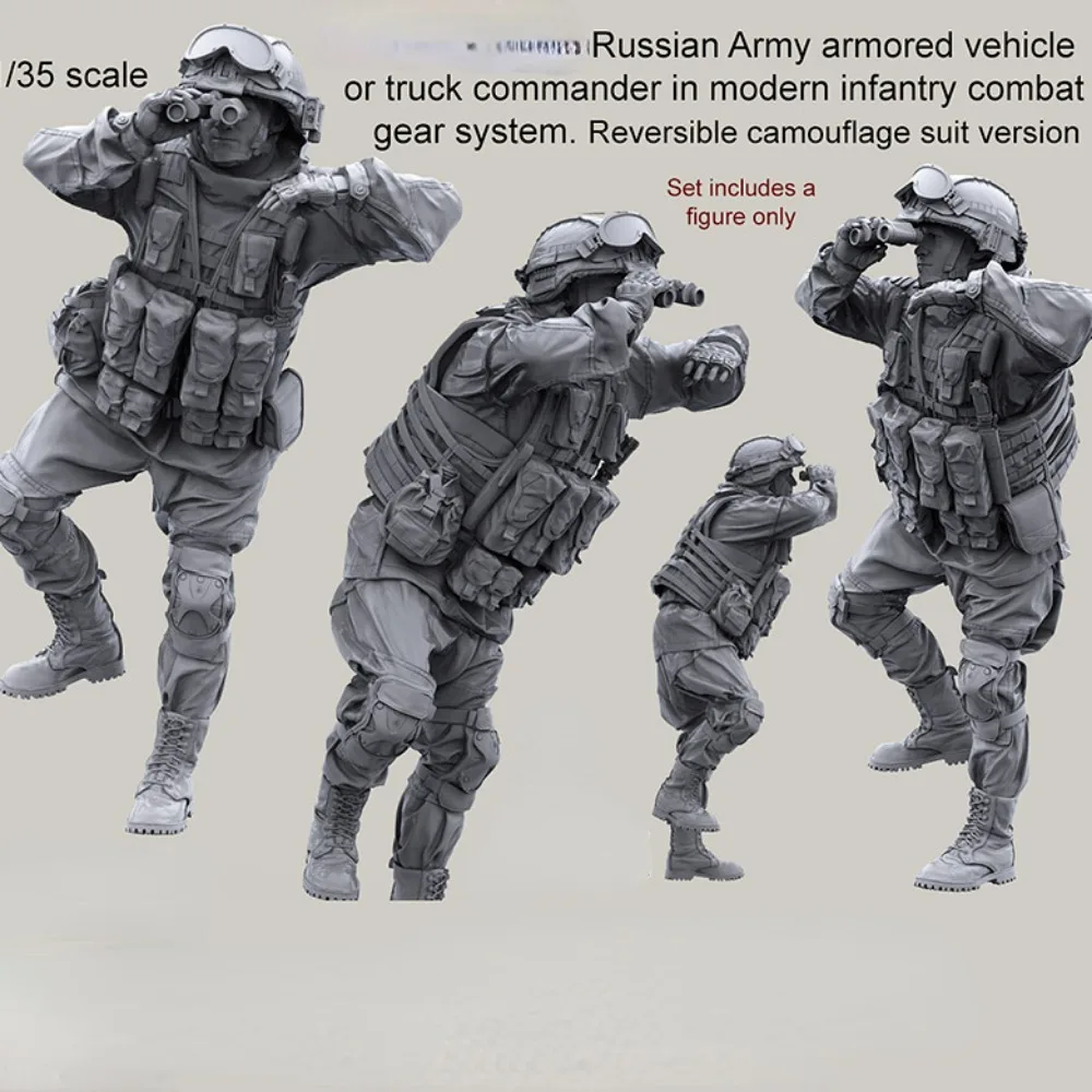 1:35 Die-cast Resin gift Model Assembly Kit Soldier Model US Military Russian Special Forces Scene Unpainted (1 Person)