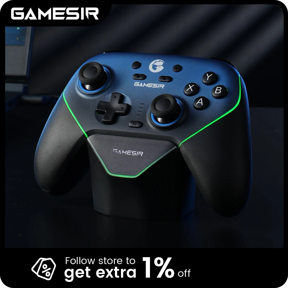GameSir Super Nova Wireless Controller - Anti-Drift Hall Effect Joysticks, 6-Axis Gyro, 1000Hz Low Latency for PC/Switch/Mobile
