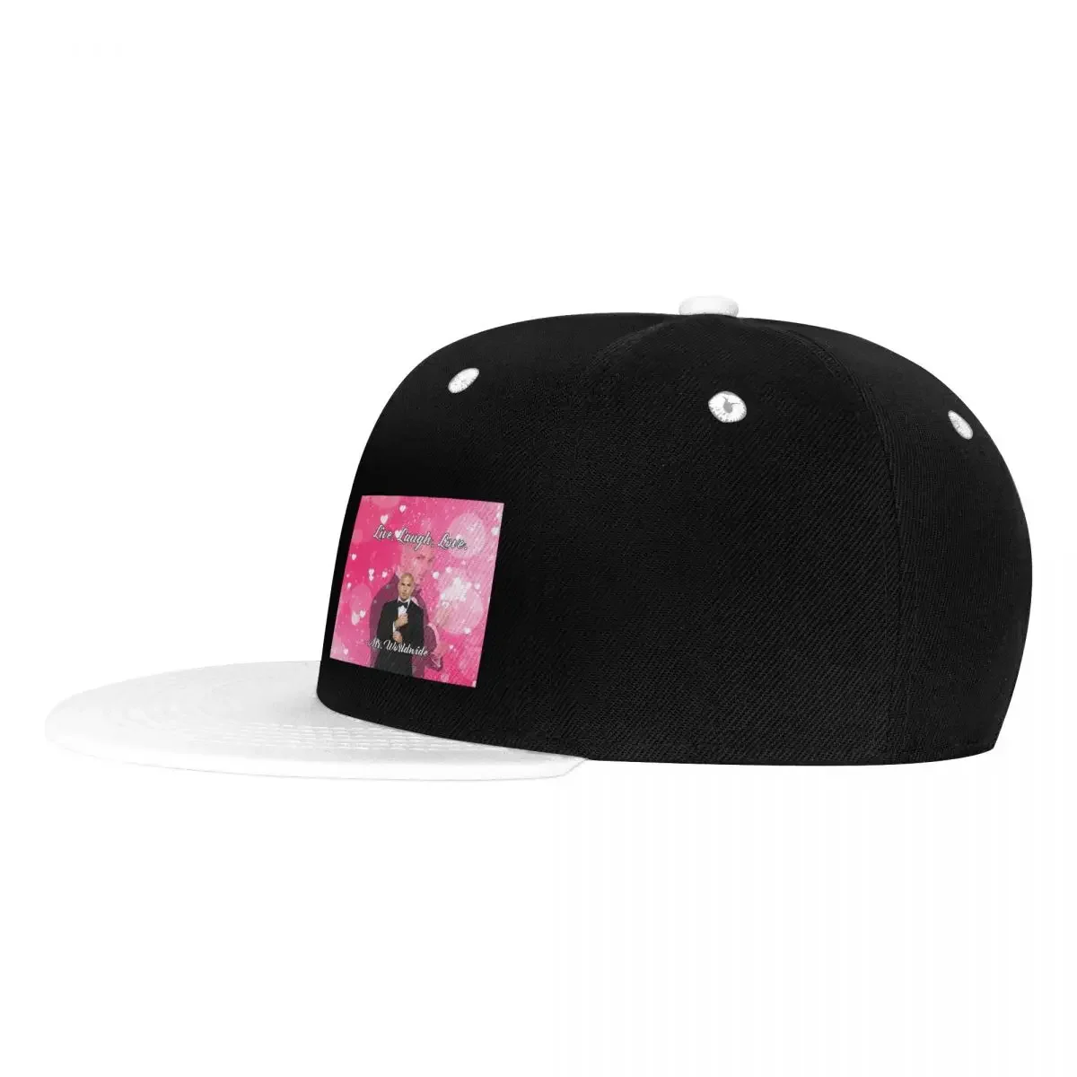 Mr. Worldwide Says To Live Laugh Love Pink Baseball Caps Snapback Men Women Hats Casual Cap Sports Baseball Hat Casquette