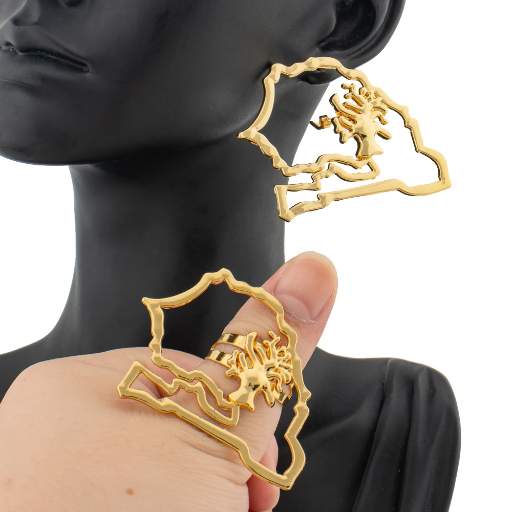 YM Trendy Rundes Schmuck-Set Gold 3