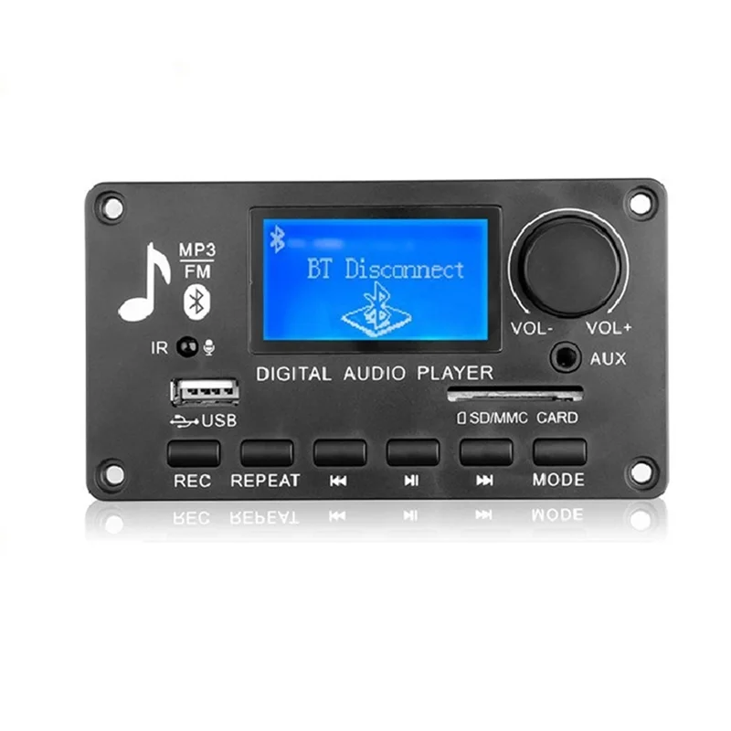 DC 12V MP3 Decoder Board Amplifier Car Radio Receiver Mp3 Player Bluetooth V5.0 USB SD Module MP3 FM AUX Recording image 4