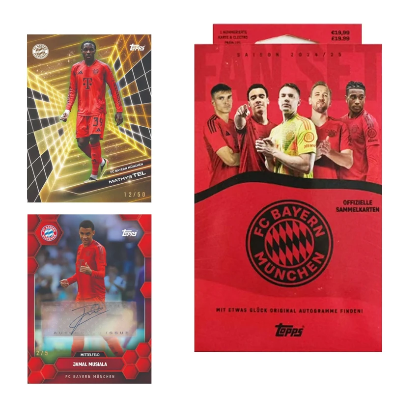 Topps 2024-25 Европейская лига чемпионов Бавария Мюнхен Футбольный клуб с карточками Коллекция звездных карточек Topps 2024-25 Европейская лига чемпионов Бавария Мюнхен Футбольный клуб с карточками Коллекция звездных карточек