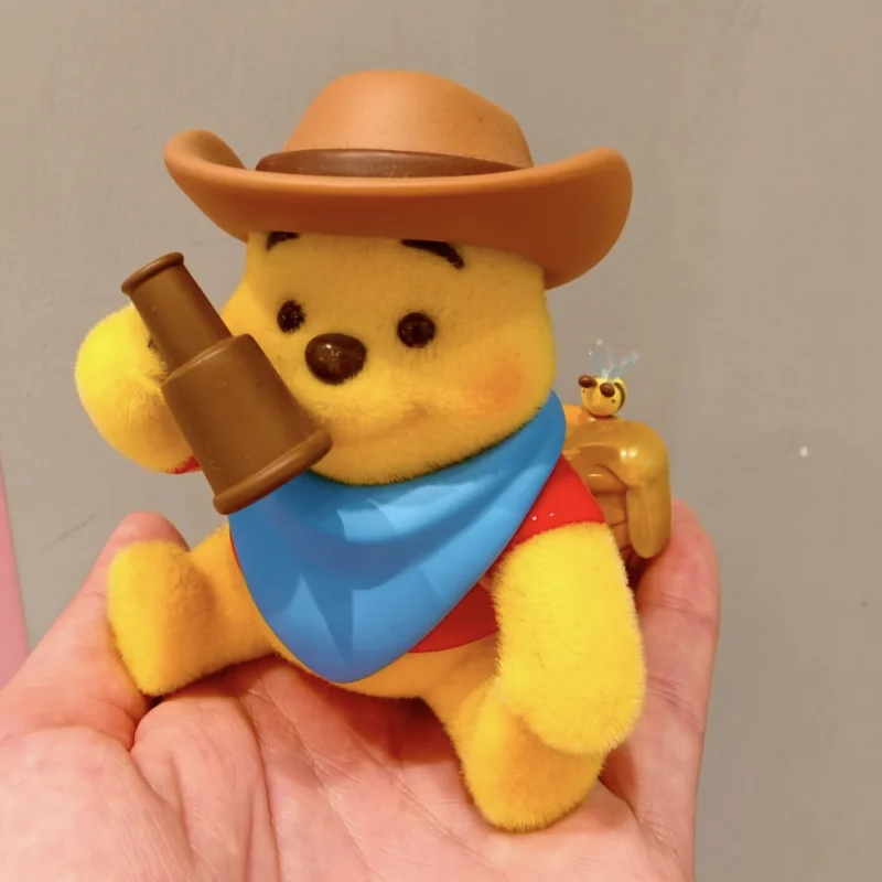 Toptoy Disney Winnie The Pooh 100th Honey Quest Blind Box Flocked Figure Collectible Decorative Desktop Ornament Gift For Adult