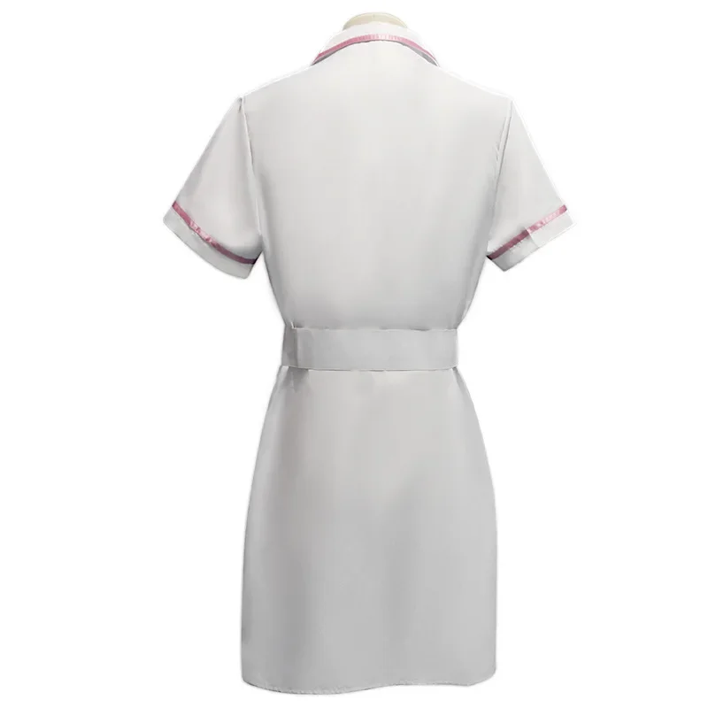 2025 New Horror Scary Movie Arkham Dark Knight Clown Joker Nurse Uniform Dress  Watch Accessories Nurses Costume Party Outfit AA