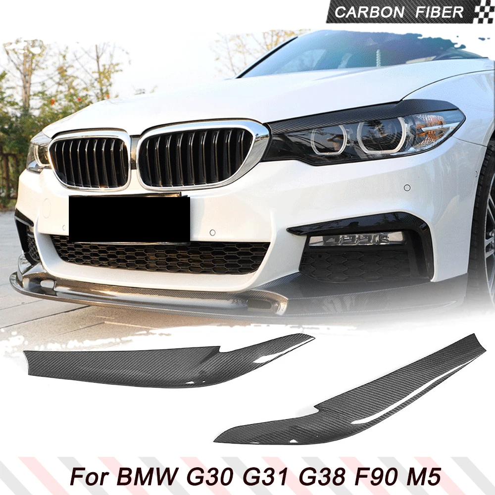 

Dry Carbon Fiber FRP Black Headlight Eyelids Eyebrows for BMW G30 G31 G38 F90 M5 530i 540i Sedan 4-Door 2017-2022