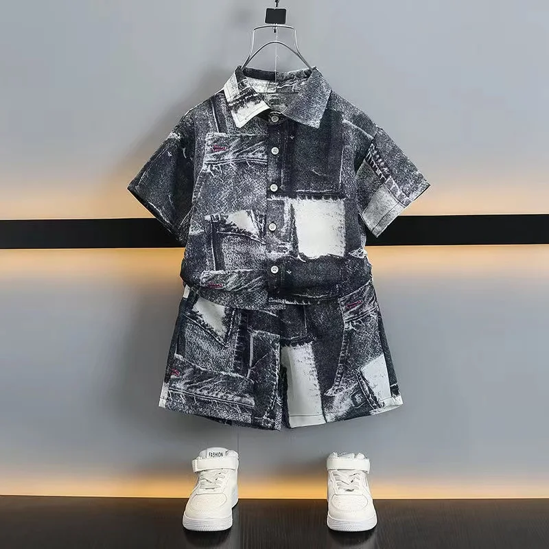 

New Summer Baby Boys Clothes Suit Children Boys Fashion T-Shirt Shorts 2Pcs/Sets Toddler Casual Costume Kids Tracksuits