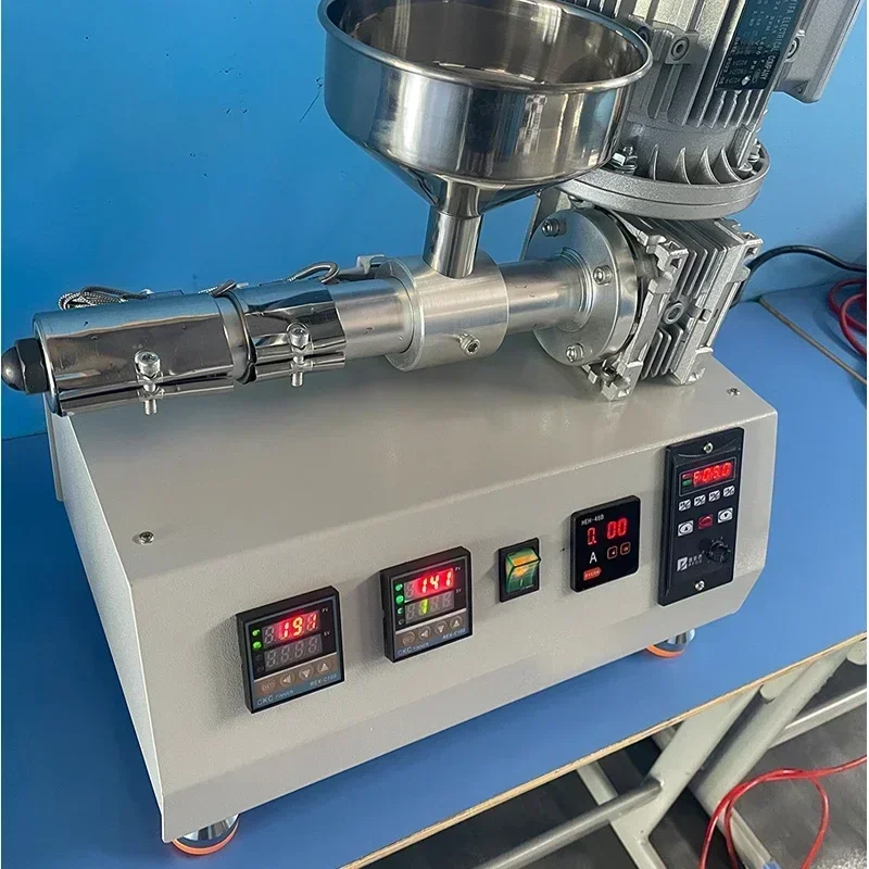 Single Screw Extruder Laboratory Plastic ABS PP Extruder Machine Polymer Injection Molding Crusher Extrusion Traction water tank