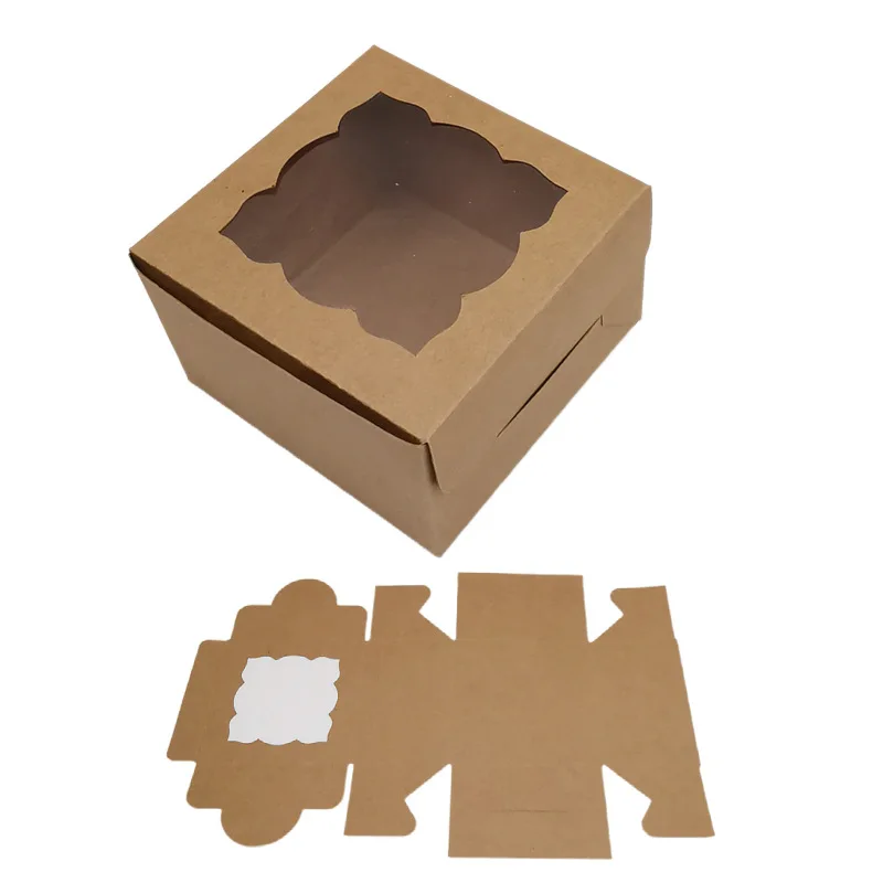 12/24 Stuks Kraftpapier Geschenkdozen Bruiloft Gunst Snoep Koekjes Brood Papier Dozen Voor Thanksgiving Kerst Verjaardag Feestartikelen