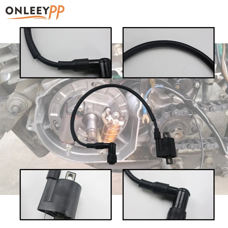 

ONLEEYPP мотоциклетная резиновая катушка зажигания 2 для 110cc до 125cc катушка зажигания для мотоцикла с проволочной вилкой аксессуары для мотокросса