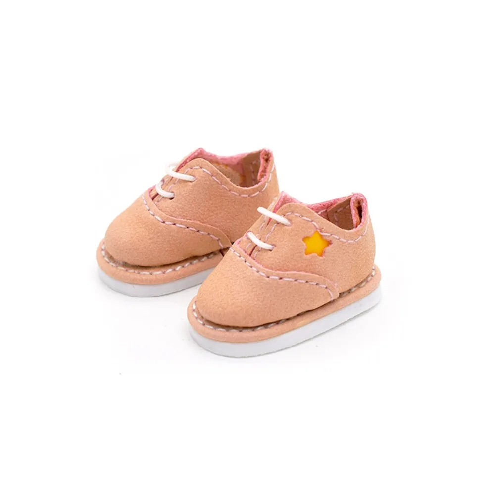 

1 пара мини-ботинок для кукол Obitsu 11, высокие, с узором «звезды», 1/8 BJD, кожаные туфли с золотой пряжкой, из искусственной кожи, для кукол 1/8 BJD