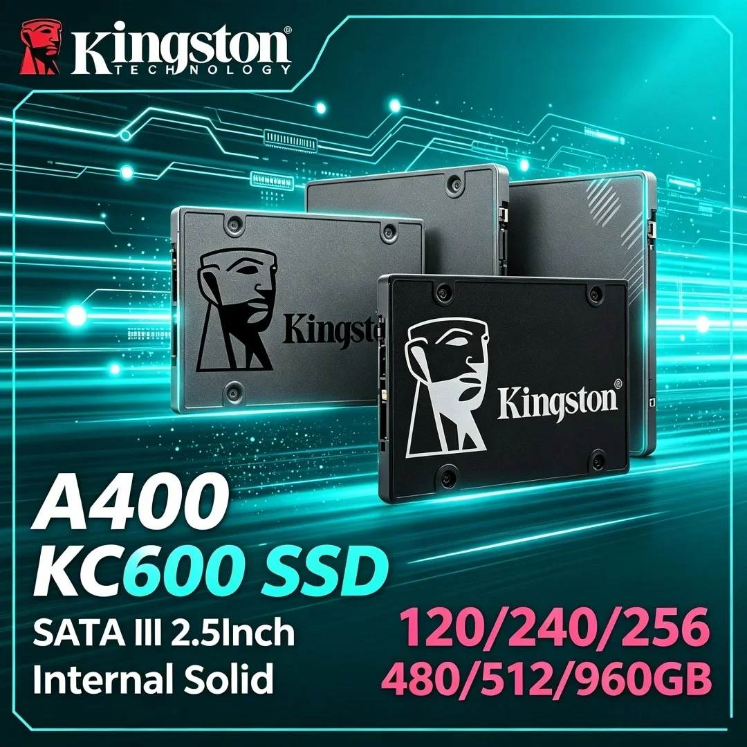 Hot Sale Original Kingston SSD A400 KC600 2.5 Inch SATA III Internal Solid State Drive Multi Capacities PC Upgrade Hard Disk