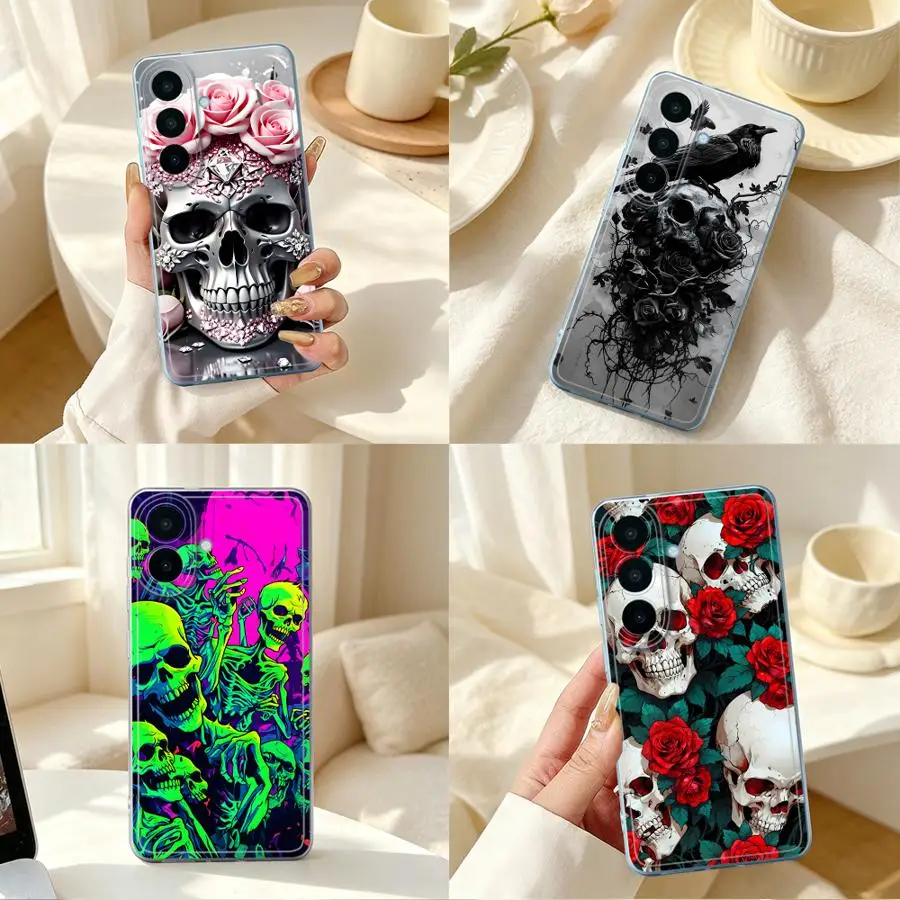 Skull Graphic Case for Samsung Galaxy A26 A24 A14 A16 A33 A52 A52 A31 A25 A57 A36 A13 A55 A23 Phone Cover A34 A35 A56 A27 A54