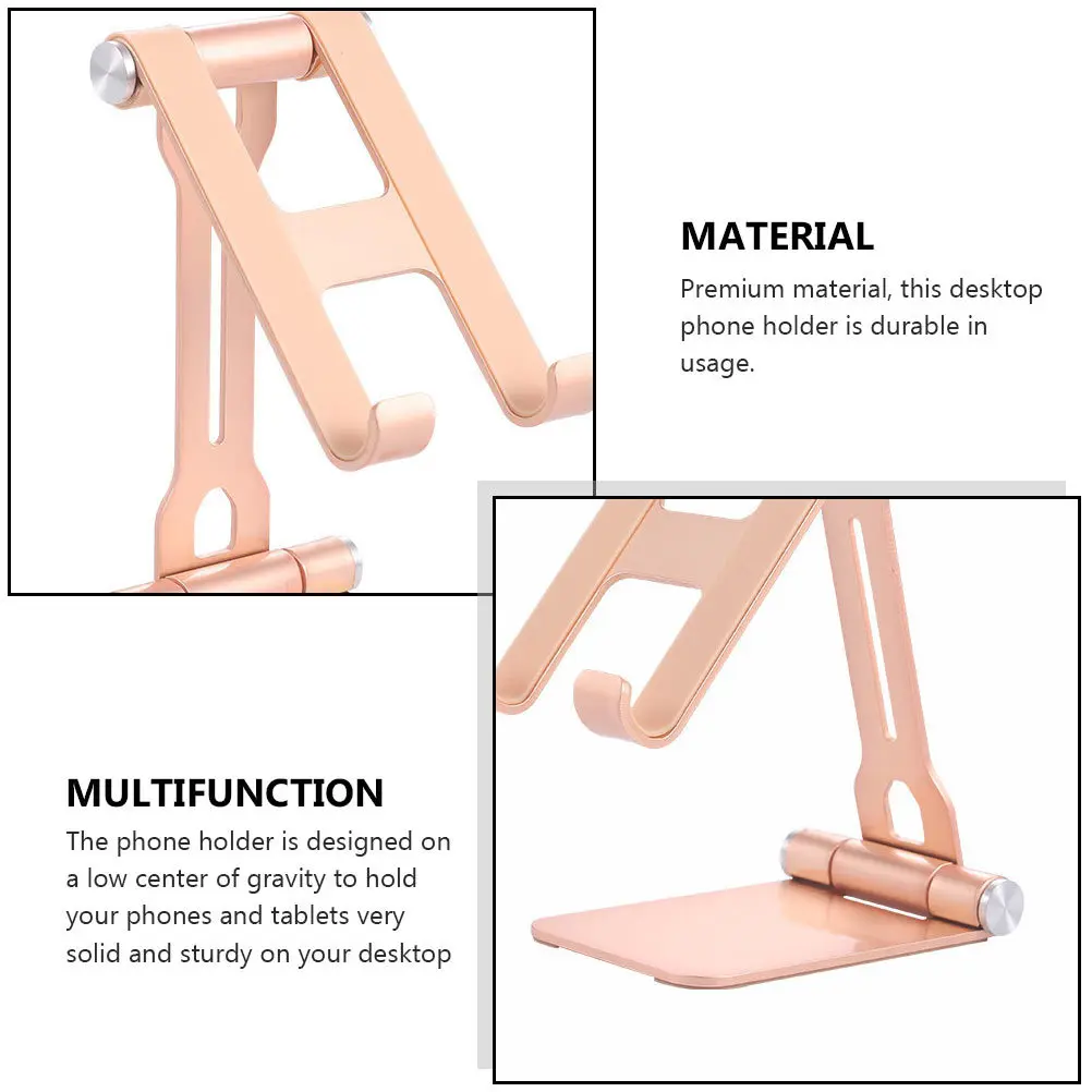 

1pc Folding Tablet Phone Holder Premium Desktop Stand For Multifunction Mount Cellphone Tablet Pc Holder Live Streaming Rack