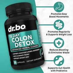 15-Day Bowel Cleanse & Detox Probiotic Supplement - Bowel Movements, Constipation & Bloating, Digestion, Weight Loss