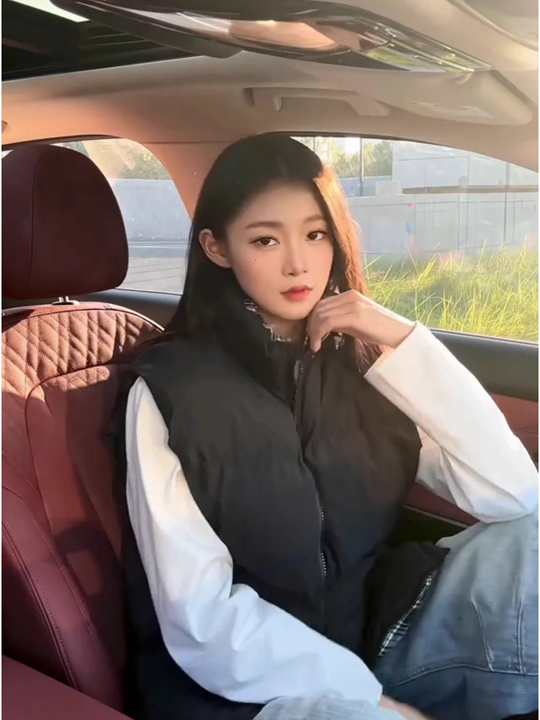 

Bla College Sle Vest ex Winter Plaid Splicing ort Warmth Sensation oulder Coat Youth Trendy Zipper Closure Casual...