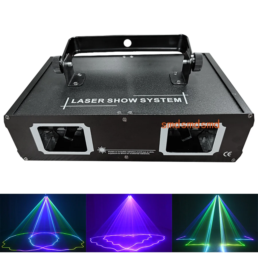 Disco Dual Lens RGB Beam Line Scanner Projector Laser Lamp Dmx512 Suitable for Disco Dj Party Wedding Bar Stage Light