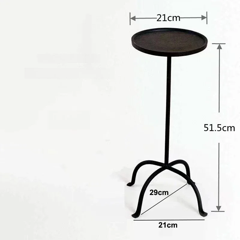 Retro Industrial Style,Simple Coffee Table for Living Room,European Aluminum Round Coffee Table,Cast Iron Balcony Furniture