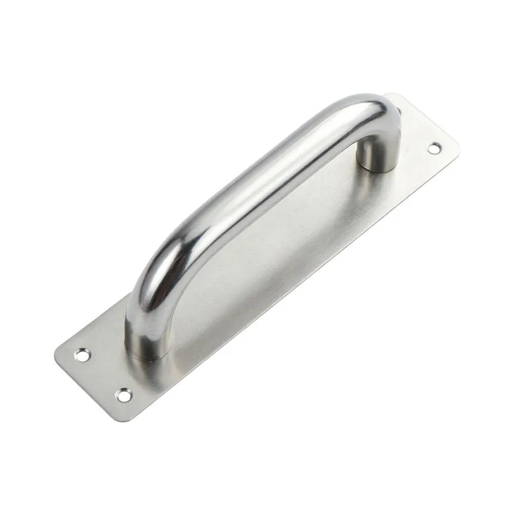 Stainless Steel Door Pull Handle 4pcs Wide Grip Design for Enhanced Usability on Glass Wood Composite Fire Doors