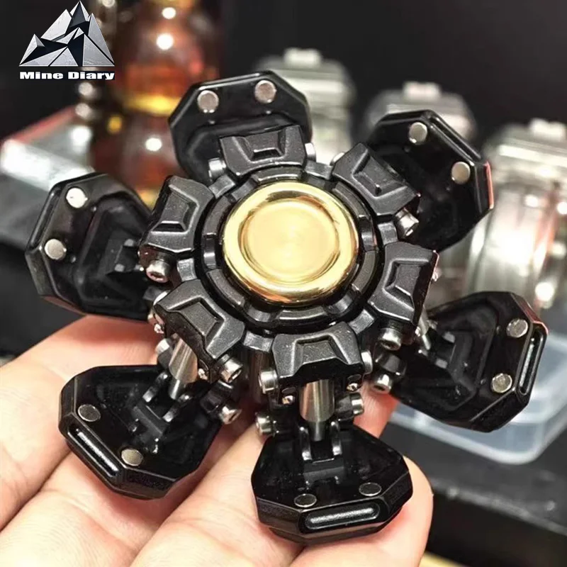 EDC Fingertip Gyro Gyro in acciaio inossidabile Giocattoli di decompressione Fidget Toys Spinner a mano Antistres Toys Edizione limitata 500 pezzi