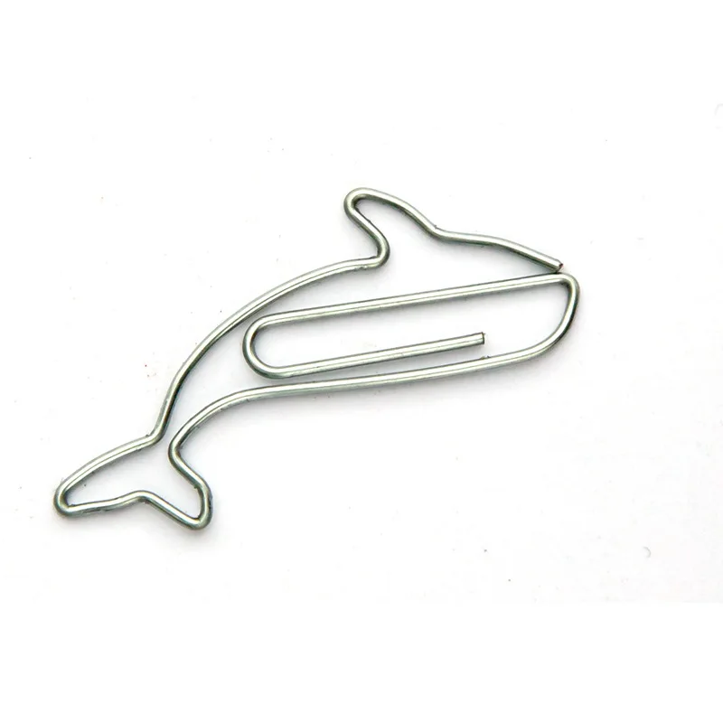 Creative Sea Animal Paper Clips Special-shaped Paper Clip Color Cartoon Fish Bookmarks Wholesale Modeling Metal Stationery Gift