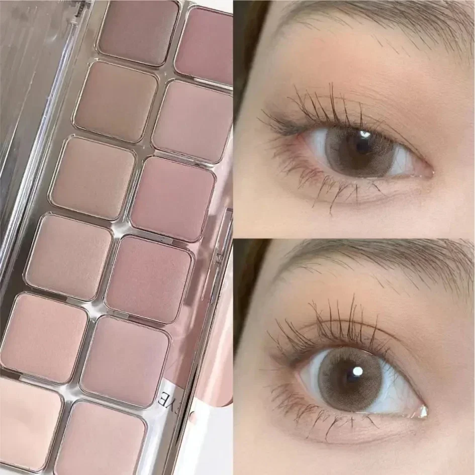 Heallor 12-Palette de maquillage pour les yeux, thé coréen, abricot, faible saturation, fard à barrage, longue durée, tout 256