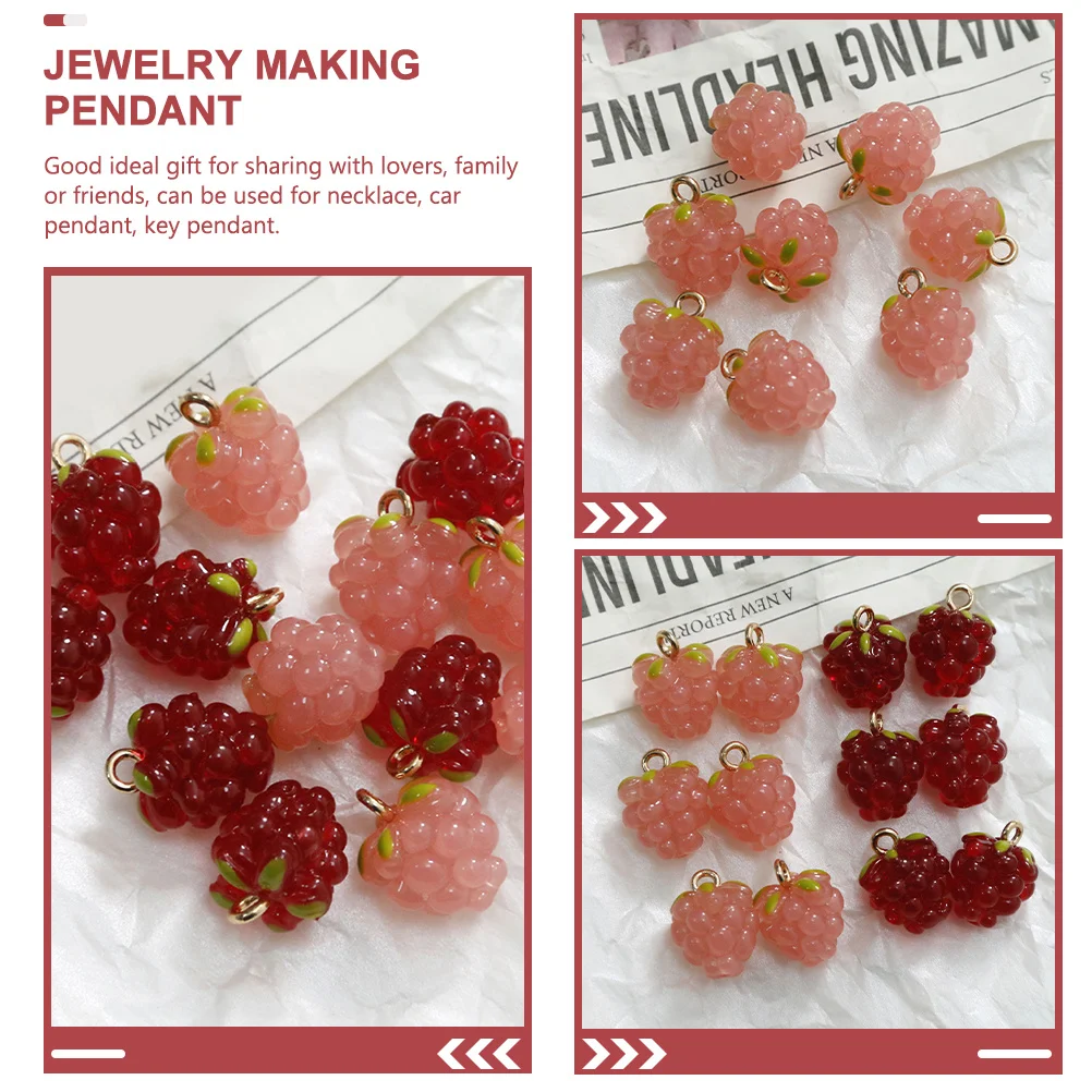 

6Pcs Grape Shape Resin Charms Hand-Painted DIY Jewelry Making Pendants for Bracelets Necklaces Earrings Craft Supplies