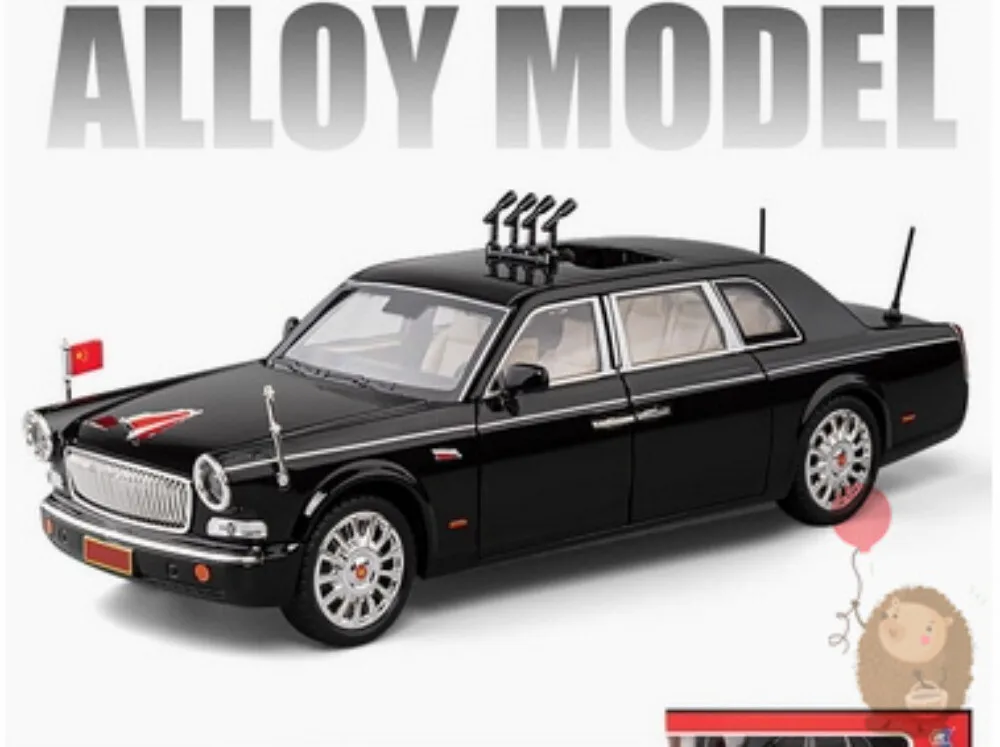 

Модель парадного автомобиля L5 Red Flag 1/24, литая металлическая игрушка из сплава, имитация для детей, коллекционная модель