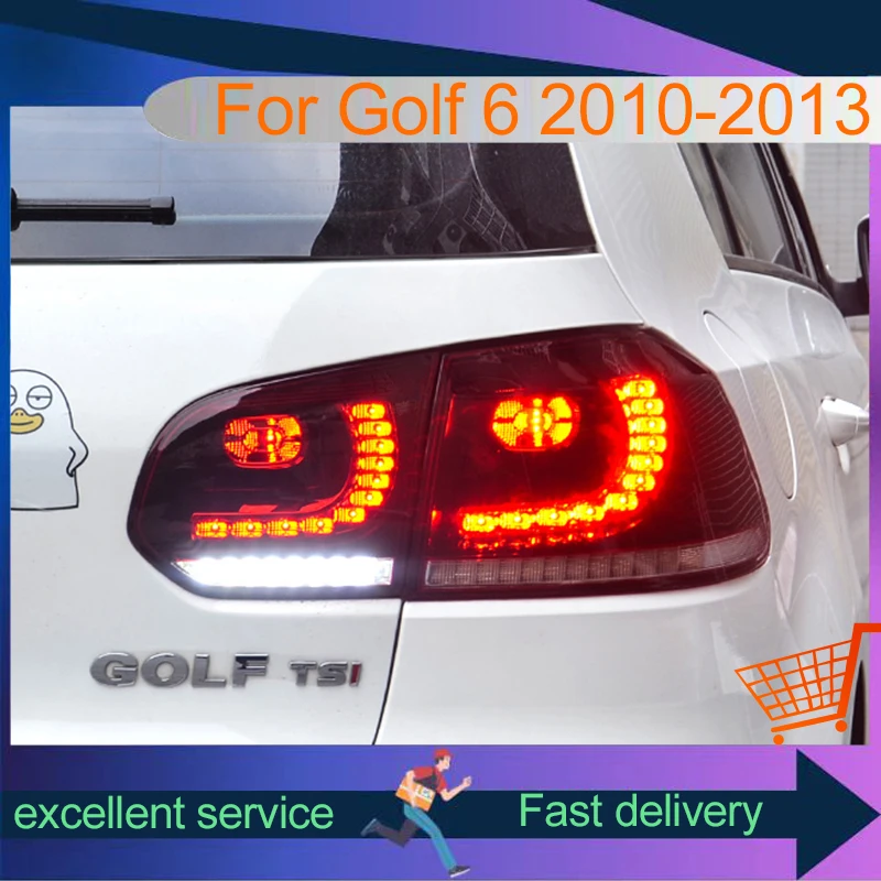 

Подходит для Volkswagen 2010-2013 Golf 6, задние фонари в сборе, высокая модификация 6GTI, светодиодные плавные фонари R20 и задние задние фонари