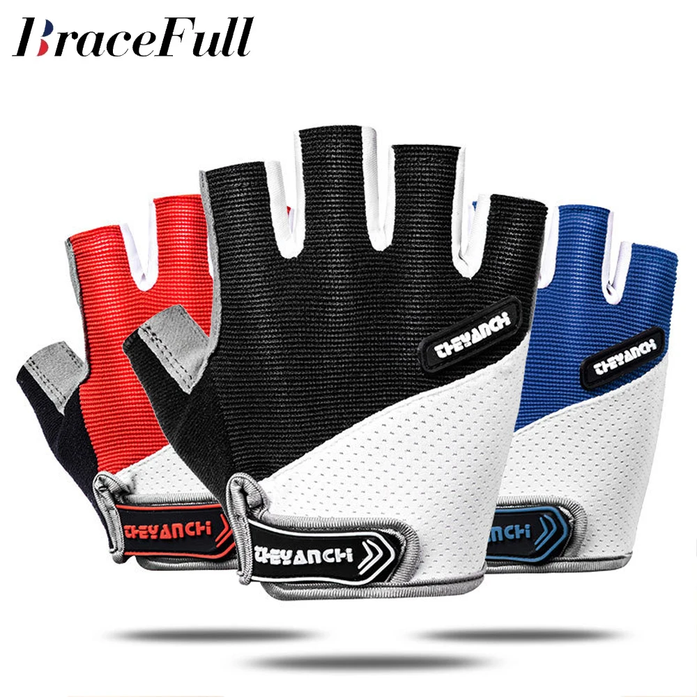 Fahrrad handschuhe für Männer Frauen Fahrrad handschuhe Mountainbike-Handschuhe, halber Finger mit rutsch festen, stoß dämpfenden Pads Fahrrad handschuhe