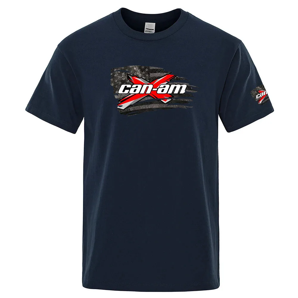 BRP Can Am Motorcycle Print 2026 New Men's Summer Ordinary Short Sleeve Sport T Shirt Fitness Breathable Versatile Tops