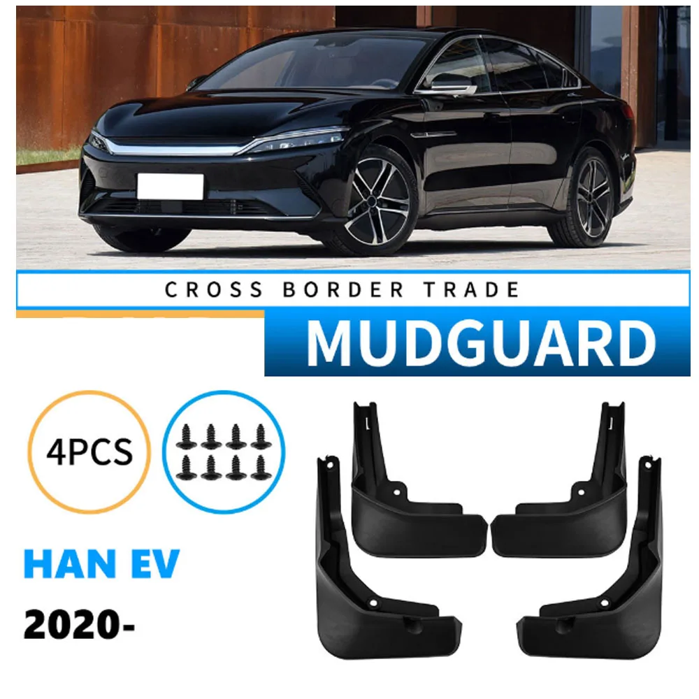 

Car Mudguards For BYD Han EV DMI 2022-2025 ABS Mud Guards Fender Flare Mudflaps Exterior Parts Auto Accessories