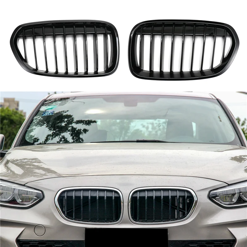 【Prix Goutte! !】 Grille de rein avant 1 jeu de calandre de pare-chocs noir brillant pour BMW F52 série 1 4D 2016-2020