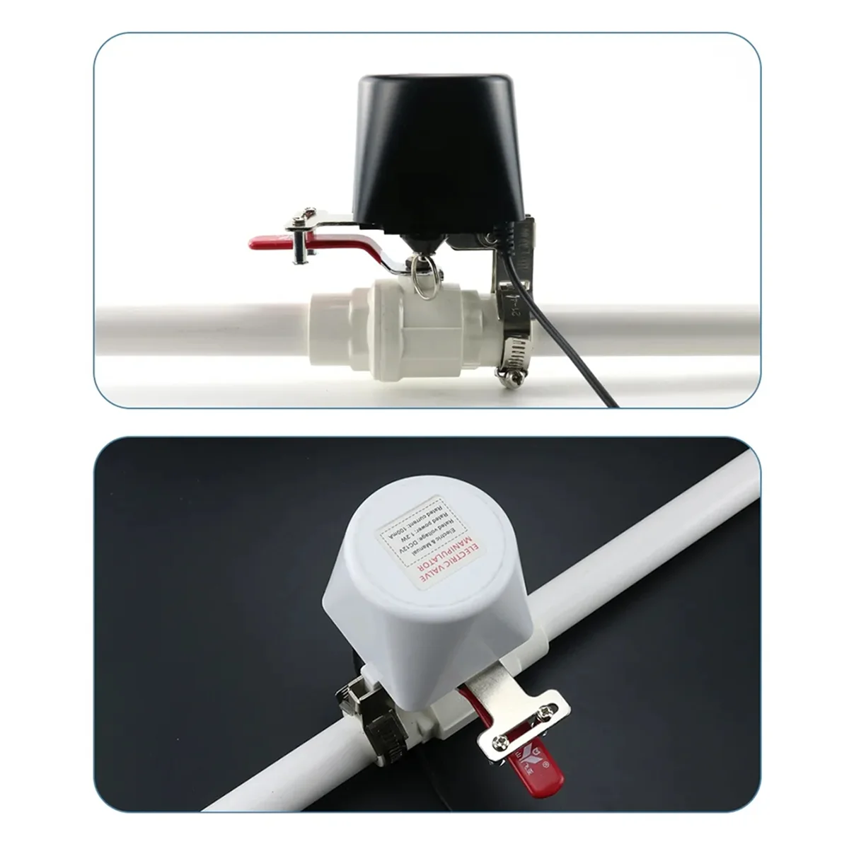 ABSQ-Electric Automatic Gas Pipeline Manipulator Valve DN15 DN20 DN25 for Gas Water Alarm 12V Shutoff Cut Off Ball Valve(A)