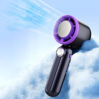 1pcs 5V/2A Handheld Ice Pack Rechargeable High Speed Fan LED Digital Display Multiple Adjustable Wind Speeds Cooling Tools
