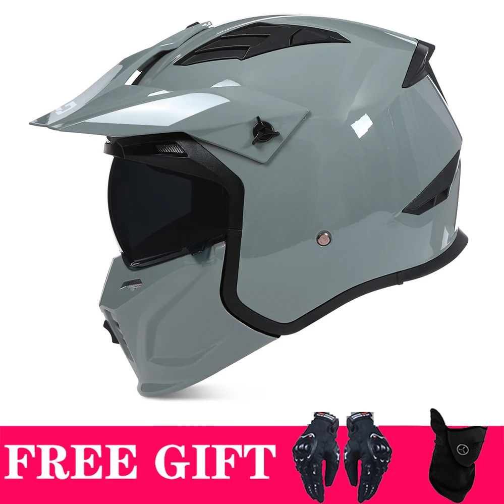 Streetfighter modułowy kask motocyklowy pełna twarz Racing AM DH Cross kask odpinany podbródek kask motocyklowy Casco De Moto DOT